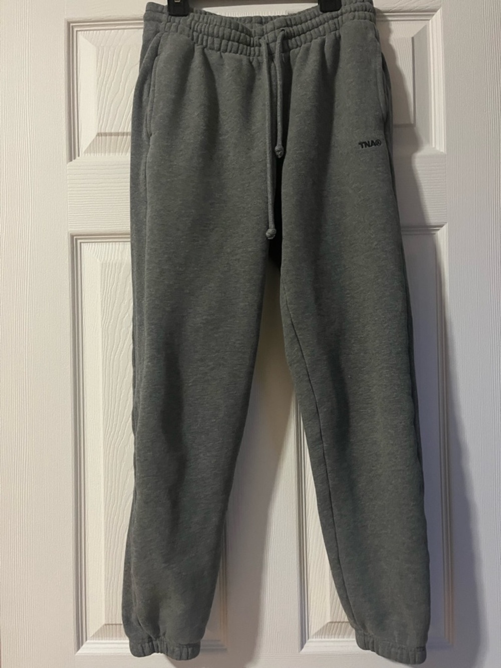 TNA Sweatfleece boyfriend sweatpants XS gray Aritzia cozy fleece joggers classic